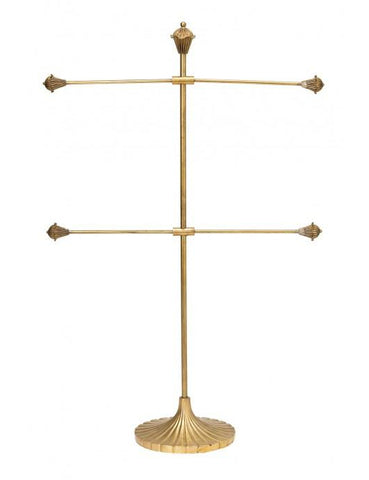 Antique gold jewellery display T-bar stand