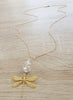 Long dragonfly necklace clear Shadow Austrian crystals