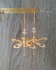 Gold dragonfly earrings with golden shadow Austrian crystals