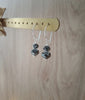 Silver earrings with Black Diamond Austrian crystals