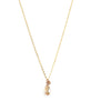 Short 18K gold plated necklace with Golden Shadow Swarovski crystal drop and ball