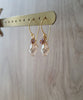 Gold earrings with Golden Shadow Austrian drops