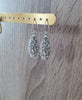 Silver earrings with Austrian grey crystal pavé drops