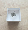 Dige Designs silver leaf marquise-shaped flower ring