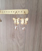 18K gold plated butterfly earrings with Golden Shadow drops