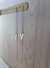 Silver triangle threader chain earrings