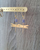 18K gold plated dragonfly earrings with Tanzanite Austrian drops
