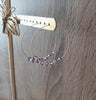 18K gold plated hoop earrings with Tanzanite Austrian crystals