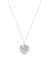 Sterling silver heart necklace with a Black Diamond crystal