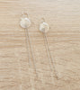 Dige Designs long silver seashell earrings