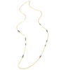 Long 18K gold plated necklace with Black Silver Night Swarovski crystals and pearls