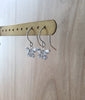 Rhodium plated butterfly earrings with Austrian Zirconia on display