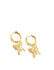Dige Designs gold butterfly hoop earrings