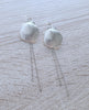 Dige Designs long silver seashell earrings