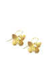 Gold butterfly earrings with Austrian crystals