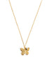 Short 18K gold plated butterfly necklace with Black Diamond crystal