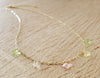 Gold crystal butterfly choker necklace