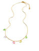 Gold crystal butterfly choker necklace