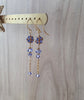 18K gold plated earrings featuring Tanzanite Swarovski crystals and balls