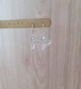 Silver butterfly earrings with clear Austrian crystals
