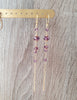Gold earrings with amethyst Austrian crystals