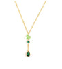 Austrian Peridot crystal butterfly and emerald drop necklace