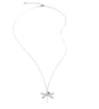 Silver dragonfly necklace with a Tanzanite Austrian crystal charm