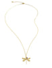 Gold dragonfly and Swarovski crystal necklace