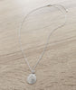 Short silver seashell and crystal necklace