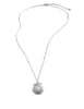Short silver seashell and crystal necklace