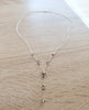 Short silver necklace with Black Diamond Austrian crystals