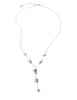 Short silver necklace with Black Diamond Austrian crystals