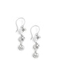 Rhodium plated swirl coin earrings with Swarovski crystals
