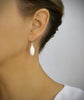 Silver earrings with white Austrian crystal pavé drops