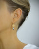 Gold flower earrings wth Tanzanite AB  Austrian drops