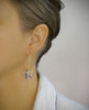 Austrian Tanzanite drops and gold butterfly threader earrings