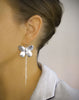 Dige Designs long silver butterfly earrings
