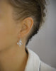 Silver butterfly earrings with clear Austrian crystals
