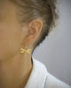 18K gold plated dragonfly dangle earrings with Emerald Green Austrian crystals