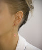Woamn earing 18K gold plated pink stud earrings with Rose Peach Austrian crystal drops