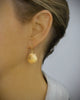 Dige Designs gold seashell and crystal earrings