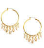 18K gold plated hoop earrings with Golden Shadow Swarovski crystals