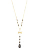 Long dragonfly necklace with Black Diamond Austrian crystals