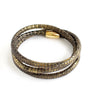 Dige Designs brown reptile printed leather bracelet