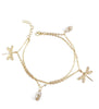 Gold dragonfly bracelet with golden shadow Austrian crystals