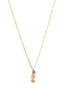 Short gold necklace with Golden Shadow Austrian crystal drop and ball
