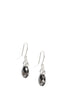 Silver earrings with Black Diamond Austrian crystal drops and charms