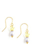 Dige Designs light blue pearl earrings with Austrian butterfly crystals