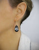 Gold earrings with black diamond Austrian crystal drops