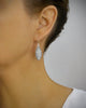 Silver earrings with Austrian grey crystal pavé drops